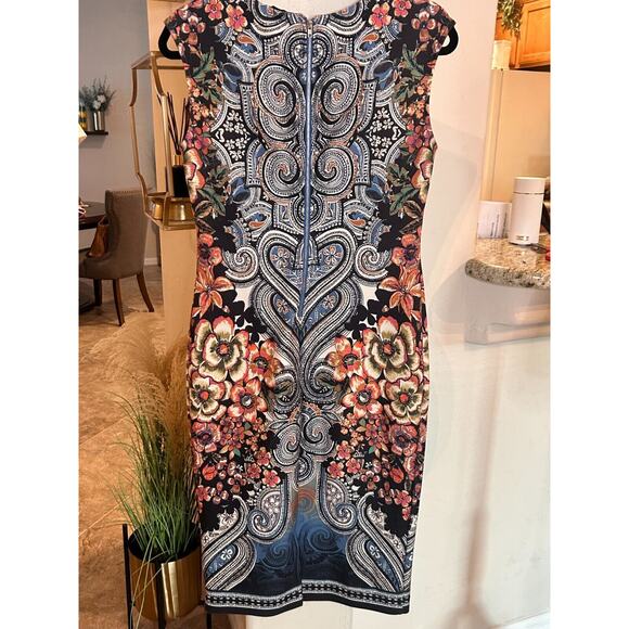 Eci New York Designs Paisley Midi Dress Size 6 - Picture 7 of 8